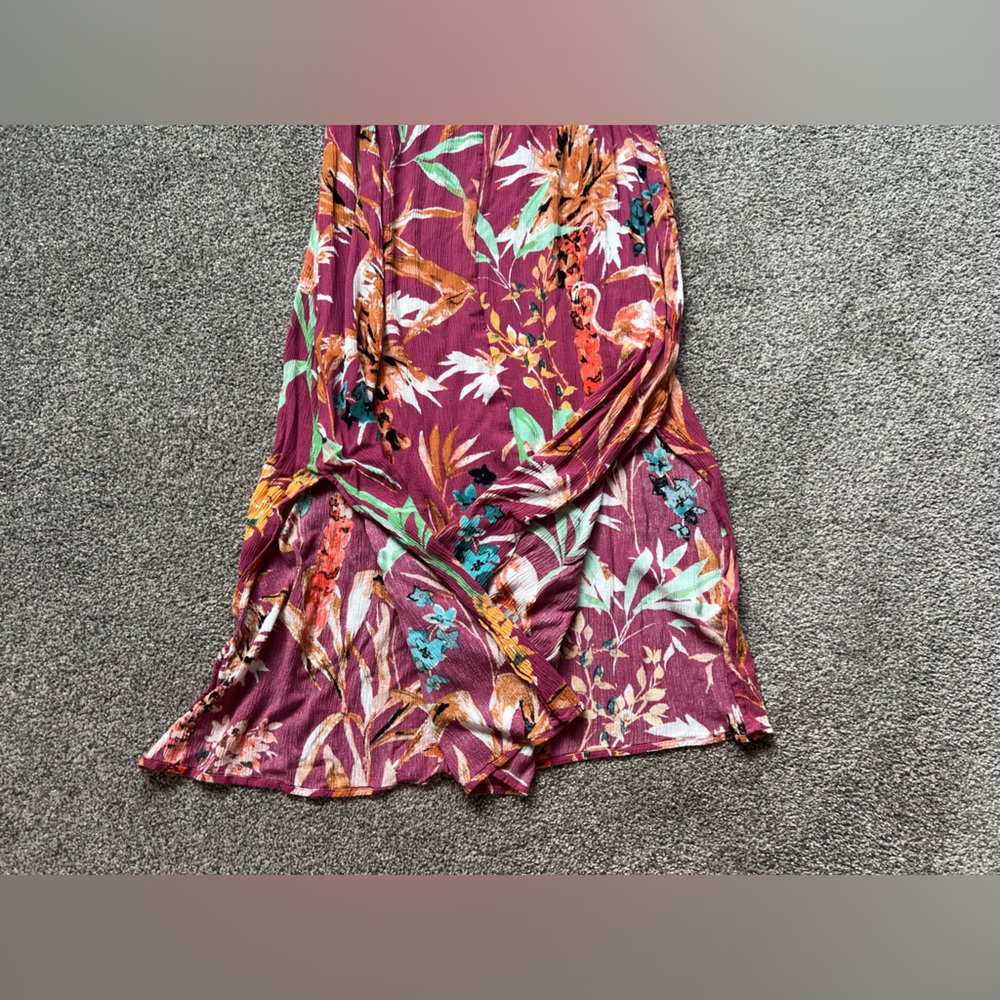 Express Women’s Halter Midi Dress Size Small in Pink/Multicolored Floral - Picture 4 of 10